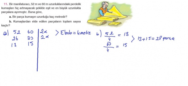 bir parca kumasin uzunlugu kac metredir