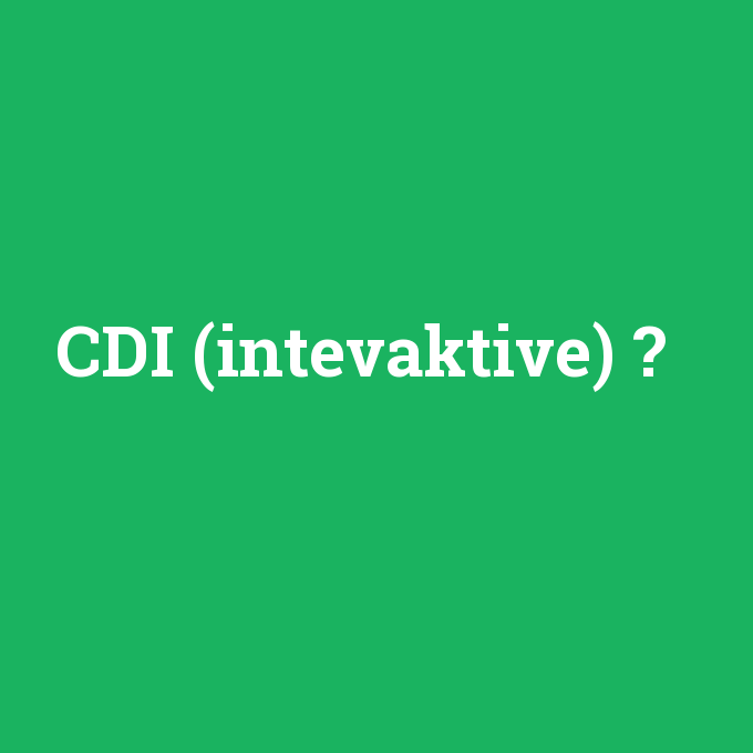 cdi intevaktive