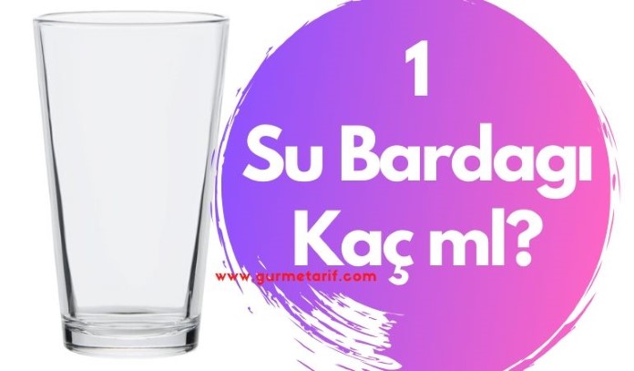 1 su bardagi kac ml